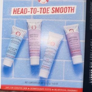 Face cleanser, bump eraser body scrub, ultra repair cream, smoothing body lotion